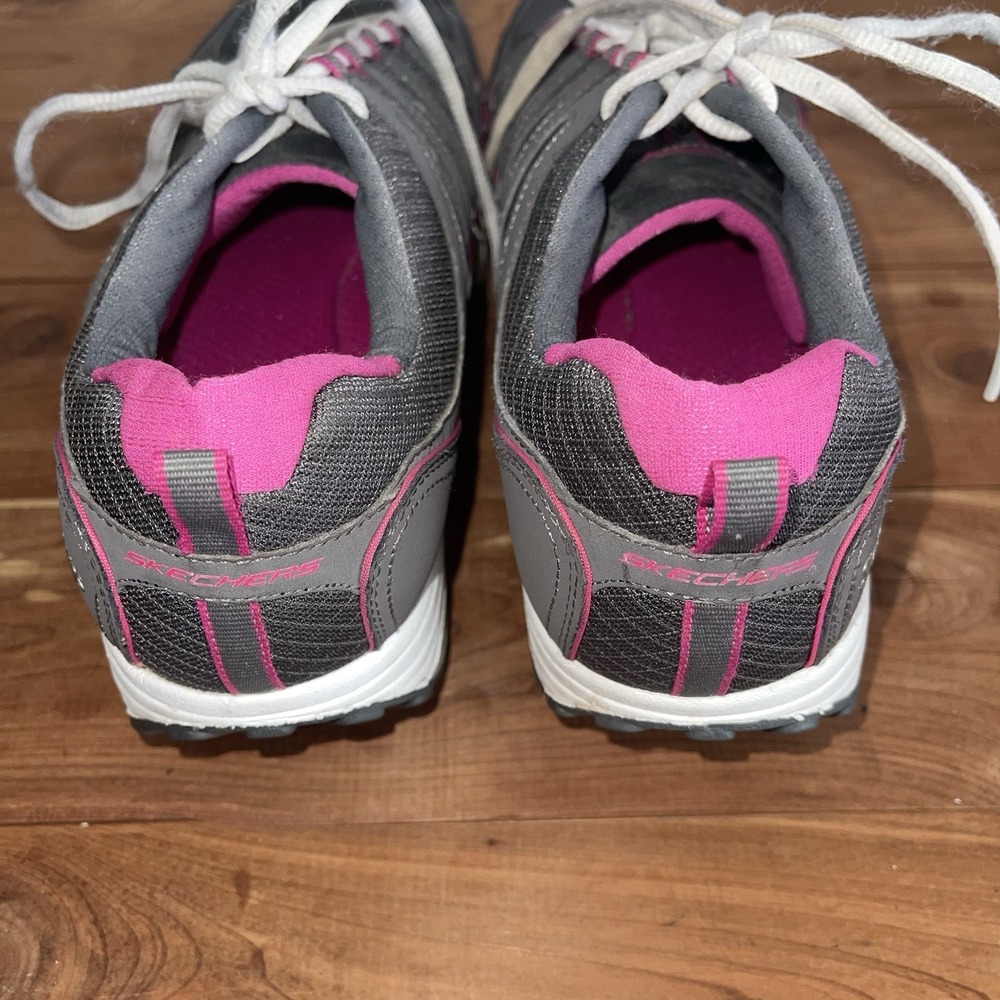 Sketchers Shape Ups Walking Toning Women's 10 Gray Pink Air Cooled Memory Foam - Picture 8 of 10